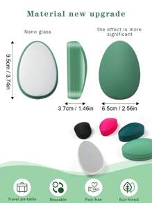 Goma de șters de păr din cristal pentru femei și bărbați, instrument reutilizabil de îndepărtare a părului cu exfoliere magică fără durere, dispozitiv de șters de păr magic pentru spate brațe picioare