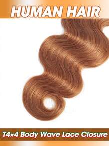 1B/30 Zamknięcie Ombre Koronkowe Zamknięcie Brazylijskie Dziewicze Włosy Ciało Fale Długie Miodowy Blond Zamknięcie Tylko Wstępnie Wyrwane Z Baby Hair Przezroczysta Koronka Zamknięcie T4X4 - Ombre - Zobacz 3