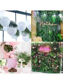 7 pièces Feuilles de palmier et rotin artificiel, pour la chambre, la décoration de la maison, le remplissage de vase, les arrangements floraux, les fêtes à thème, le centre de table, les anniversaires, les fêtes hawaïennes, les rassemblements familiaux, les accessoires photo, la décoration extérieure de jardin