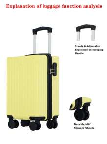 16英寸耐用小容量行李箱，万向轮静音，四轮旅行箱，男女学生行李箱，可作为礼物赠送。优质旅行用品，ABS+PC材质，年轻时尚的外观，适合家庭旅行储物柜。也适用于商务旅行。留学、学生、学校用品收纳盒，颜色多样，春季旅行促销，学校用品包，学校用品