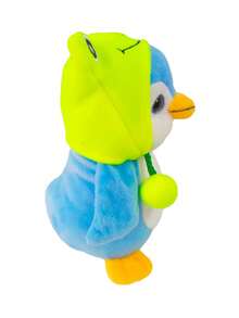 Peluches de pingüinos grises con diferentes trajes muñecos creativos y decorativos juguetes infantiles suaves colección animalitos acuáticos accesorios para regalo - Azul Marino - Ver 2