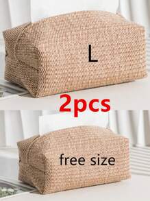 1pc, 2pcs Or 5pcs Set Natural Linen Fabric Paper Towel Holder, Modern Minimalist Solid Color Linen-Like Material Upright Tissue Box, Suitable For Bar, Living Room, Bedroom, Dining Room, Hotel - Available In Multiple Sizes, Please Check Size Specifications Before Ordering Based On Your Needs