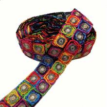 1 Yard Colorful Embroidered Satin Ribbon With Vintage Embroidery, Suitable For DIY Handicrafts, Clothing Accessories, Shoe Uppers - Multicolor - View 4