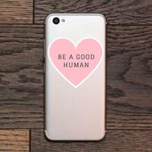 1 PIEZA Pegatina de vinilo "Sé un buen ser humano", cita motivacional positiva, pegatina resistente al agua con forma de corazón rosa para portátiles, diarios y botellas de agua, pegatina inspiradora de buenas vibras, para expresión personal y decoración, pegatina estética y linda para inspiración diaria - Multicolor - Ver 6