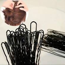 50pcs Simple Metal U-Shaped Hair Clips, Suitable For Women's Hairstyles, Hair Accessories For Women Dancers, Fit All Hair Types