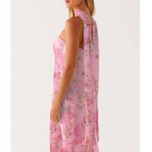 Womens Floral Strapless Dress Y2k Backless Sleeveless Tube Maxi Long Dresses Sexy Mesh Bodycon Summer Beachwear - Rose Bloom - 查看 3