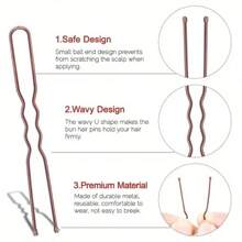 50pcs Simple Metal U-Shaped Hair Clips, Suitable For Women's Hairstyles, Hair Accessories For Women Dancers, Fit All Hair Types