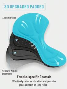 Qualicos 4D Padded Cycling Underwear For Women, Bicycle Riding Shorts, Suitable For Cycling, Spinning, Mountain Biking, Virtual Cycling Training, Motorcycling, Horse Riding, Triathlon And Other Sports - Purple - View 6