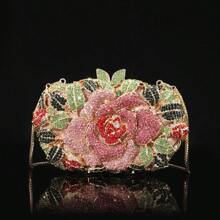1pc Glittering Elegant Evening Handbag, Luxury Women's Crystal Clutch Bag, Fashion Lipstick & Perfume Handbag, Exquisite Sparkling Crystal Embellished Handbag, All Handmade Metal Diamond Clutch, Suitable For Elegant Ladies Attending Parties, Galas, Gatherings And Banquets (Not For Holding Phones) - Multicolor - View 6