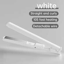 二合一迷你无线卷发器和直发器，小功率小夹板，USB供电，适合宿舍 - 彩色 - 查看 12