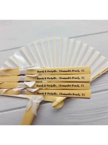 1 stuk bruiloftswaaier van bamboe en hout, bruiloftswaaier, gepersonaliseerde waaier, opvouwbare waaier, bulk handwaaier, aangepaste handwaaier, waaier voor bruiloft, waaier met strik, aanpasbare handwaaier met naam en datum in 16 kleuren, voor afstuderen, voor bruiloften, voor housewarming, schoolbenodigdheden, voor tieners, middelbare scholieren, middelbare scholieren, middelbare scholieren, studenten, universiteitsstudenten, eerstejaars, tweedejaars, onderbouwstudenten