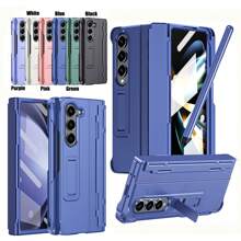 Hadaasi 1pc Protective Case Compatible With Samsung Phones, Multi-Color Options, With Hinge, Screen Protector And Stand (Stylus Pen Included), Durable, Shockproof, 360° Full-Body Protection, Built-In Front Screen Protector, Compatible With Z Fold 7/Z Fold 6/Z Fold 5/Z Fold 4/Z Fold 3/Z Flip 6/Z Flip 5/Z Flip 4/Z Flip 3 - Multicolor - View 3