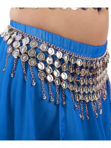 Belly Dance Accessories Gold / Silver Coins Belly Dance Belts For Women Belly Dance Costume Hip Scarf