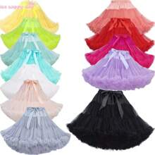 New Hot  Short White Black Petticoat For Wedding Vintage Tulle Petticoat Crinoline Underskirt Rockabilly Swing Tutu Skirt - 14 green - View 2