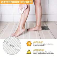 50/30/24/10/5pcs Transparent Polka Dot Pattern PVC Anti-Slip Stickers, For Bathroom, Anti-Slip Shower Stickers, Bathtub Strips, Non-Woven, 0.11cm Thickness, Bathroom Accessories - Home & Kitchen - Clear - View 3