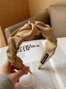 topshiny 1pc Women Pleated Solid Color Headband, Retro Vintage Fashion Hair Accessories,Hairband,Hair Hoop Headbands Head Accessories - Multicolor - View 13