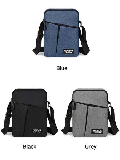 1个时尚男童斜挎包，纯色休闲方形单肩包，方便携带的手机钱包零钱包，拉链设计，适合购物、聚会、节日、庆典、娱乐、度假，是送给男孩、青少年、学生以及表达感激之情的完美礼物。