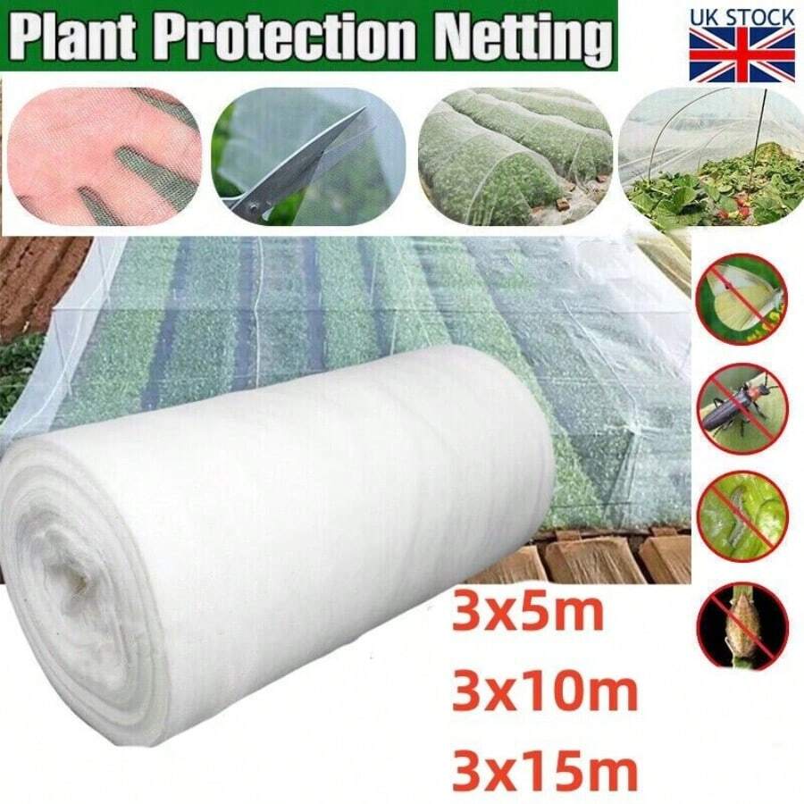 5-15M Insect Netting Mesh Garden Netting Fine Mesh Butterfly Garden Netting For Vegetables Plants Fruits Flowers Crops Greenhouse Row Covers Raised Bed Barrier Screen Birds Protection Netting - White - View 1