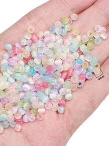 300-2700 件猫眼珠、4 毫米种子珠、用于珠宝制作的玻璃珠、多种颜色、圆珠 DIY 工艺珠套件、串珠和珠宝制作 - 友谊手链配件