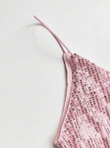 Robe à bretelles col en V pailletée, robe de fête mini à franges sans ceinture, robe de cocktail de soirée, robe de soirée élégante pour gala, anniversaire, mariage