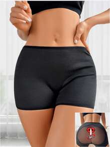 1pc Customized Printed Briefs With Butt Heart-Shaped Mesh Patchwork, Breathable And Opaque Shorts, Personalized Gift For Friends, Lovers, Bestie On Festivals Like Valentine's Day, Christmas, Halloween, Thanksgiving, Birthday, Anniversary - Multicolor - View 3