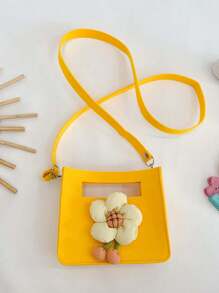 1PC Flower Crossbody Bag, Shoulder Candy Color, Three-Dimensional Flowers, Cute Casual Style, Large Capacity To Meet Basic Storage Needs, Personalized Design, Comfortable Straps, Suitable For Daily Outings, Shopping, Travel, Taking Pictures, Showing Personalized, Fashionable And Versatile, Gifts Children, Birthday - Flower Crossbody Bag - View 11