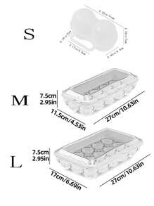 1pc Refrigerator Egg Box, Food Preservation Box For Kitchen, Creative Egg Box, Transparent Storage Box, Frozen Dumplings Box, Kitchen Supplies, For Easter, For Easter Day, Egg Storage Trays - Clear - View 4