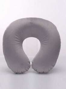 1pc Travel Pillow Neck Pillow Airplane Pillow Travel Car Home Office Travel Neck Flight Pillow Snap Button With Soft Cover, U Shaped Neck Pillow Portable Student Adult Pillow Pad, Supports Neck And Protects Cervical Vertebrae While Studying Or Riding In Car, Office Or Other Travel