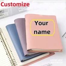 Customizable Loose-Leaf Notebook, Can Print Name/Logo, Exclusive Notebook, Detachable, Soft Leather Cover, Eyesight-Friendly Cream Paper, High-Quality, Suitable For Personal Use, Gift For Friends, Corporate Customization,School Supplies,Back To School - Multicolor - View 2