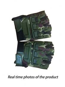 1 par de guantes para niños, guantes sin dedos a media para bicicleta, sin deslizamiento con gel, para bicicleta o motocicleta