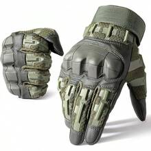 Rubber Guard Tactical Gloves Men Touchscreen Airsoft Motorcycle Hunting Outdoor - màu xanh lá - Xem 1