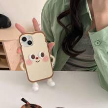 Sanrio Funny Phone Case,Ugly Phone Case Cartoon Cute Stereoscopic Cookie Bread With Support Small Feet Stereoscopic Silicone Phone Case Compatible With Iphone 12/13pro/14promax/15/16 PROMAX(Single Phone Case, No Other Accessories,Some Lenses Are Not Fully Included) Waterproof Shockproof Anti-Fall Scratch Resistant