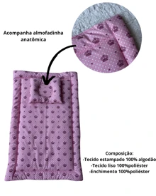 Colchonete Grande para bebê + Travesseiro + Mosquiteiro