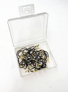 60 Peças Ganchos de Aço de Tungstênio Rosqueados para Pesca de Carpa-Prussiana, Achigã, Acessórios de Pesca de Carpa