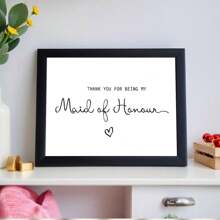 1pc, A Sincere Wedding Card, Thank You Card, (With Envelope) High Quality Paper , 'THANK YOU FOR BEING MY MAID OF HONOUR' For Wedding Site And Wedding End, Perfect Gift For Bridesmaids, Perfect Choice For Wedding Invitation Bridesmaids Good Card (12cm/4.7in X 17cm/6.7in) Inch X 17cm/6.7 Inch)