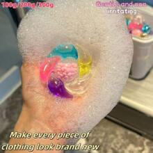 6-In-1 Laundry Detergent Pods, Concentrated Washing Balls, Long-Lasting Fragrance, Heavy-Duty Stain Removal, Fabric Softener, Scented Beads, Liquid Laundry Detergent - Multicolor - View 5