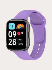 1 pieza Banda de reloj inteligente de silicona de estilo liso con liberación rápida compatible con Redmi Watch 3 Active