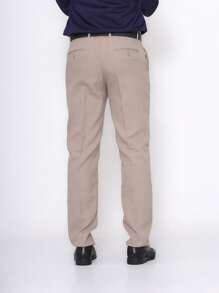 pthirillo Slim Beige Dress Pants Suit Pants - Beige - View 6