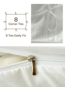 Bộ ga trải giường 2/3 món bằng 100% polyester thêu hình bướm, viền xếp ly (không kèm chăn bông), (1 ga trải giường và 1/2 vỏ gối), bộ đồ giường hiện đại bằng polyester phù hợp cho mọi mùa. - trắng - Xem 7