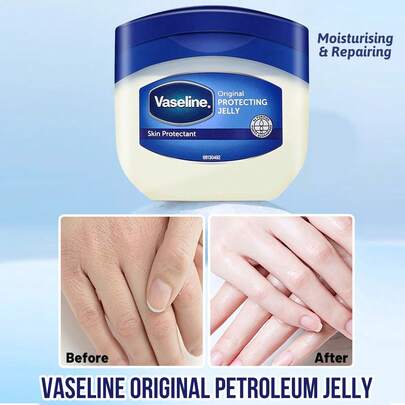 Vaseline 凡士林经典润肤霜，保湿滋养，纯凡士林，易吸收，质地柔滑，高纯度，多用途，经典配方，长效保湿，温和不刺激，修护防护，日常护理，适合所有肤质，包括干性和敏感性肌肤，成人、儿童和孕妇均可使用，日常护理，肌肤修护，身体护理