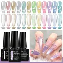 MEET ACROSS 12支装果冻玻璃猫眼凝胶指甲油套装，带磁棒，7毫升果冻月光磁性猫眼凝胶指甲油，半永久UV凝胶可卸美甲套装，带盒美甲DIY礼物，女士美甲 - 彩色 - 查看 3