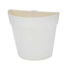 1 pièce pot à fleurs en plastique mural, vase semi-circulaire créatif pour plantes, jardinière hydroponique d'intérieur pour balcon, décoration de jardin, extérieur, jardinière, pot à plantes, jardinage