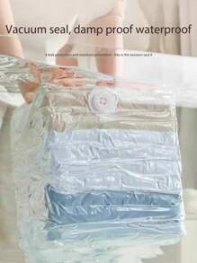 1pc Non-Inflatable Vacuum Seal Storage Bag, Flat Organizer For Bedding, Apparels, Down Jackets - Multicolor - View 4