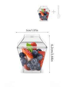 20/30 件，梯形甜点杯，慕斯杯，布丁杯，果冻冰淇淋，甜点冰淇淋杯，适用于节日派对用品，节日派对礼物 - 無色 - 查看 13