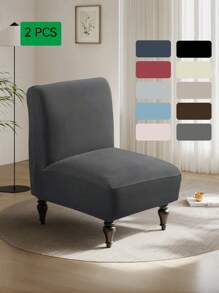 无扶手椅套，大号无扶手拖鞋椅套，可拉伸通用薄面料客厅椅套家具保护套可拆卸可洗适用于家庭酒店客厅，1/2 件套无扶手椅套，可拉伸拖鞋椅套超大可洗家具保护套椅套适用于客厅餐厅酒店 - 彩色 - 查看 16