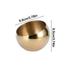 1pc Stainless Steel Slanted Bowl, Buffet/Hotpot Restaurant Sauce/Snack/Salad/Ashtray Bowl With Base, School Supplies - Without Base - View 16