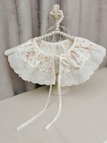 1pc Women's Retro Ditsy Floral Cute & Elegant False Collar, Decorative Accessory For All Seasons Outfit For Dress For Christmas Decor - A - View 2