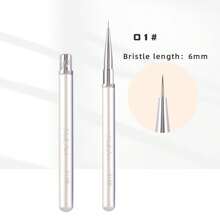 Hot 6pcs Metal Gel Brush Detachable Body Design Nylon Hair Nail Art Brushes Set