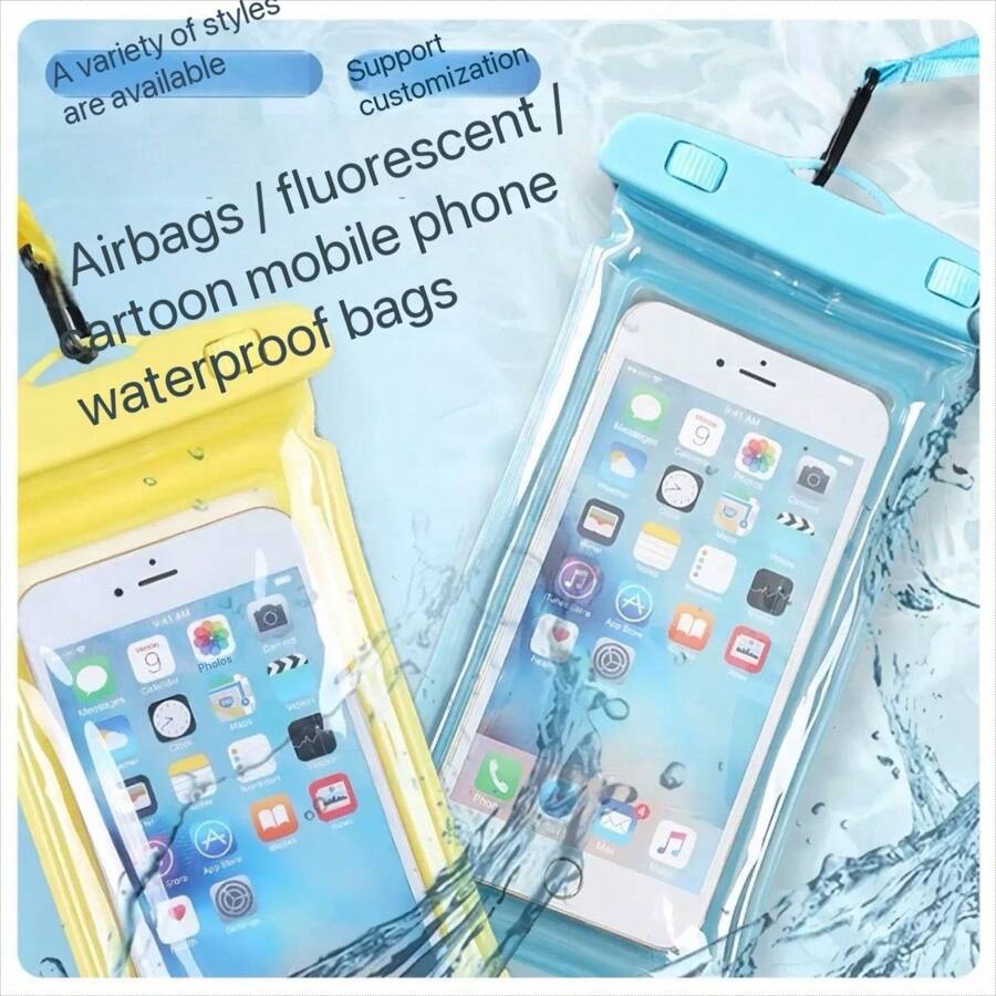1pc Mobile Phone Waterproof Bag Transparent Diving Cover Protective Case Touch Screen Universal Swimming Rainproof Bag Sealed Takeaway Special Rider