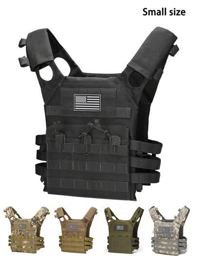 Small Size Multipurpose JPC Hunting Vest, Lightweight Training Vest With US Flag Patch, Expandable Gear Carrier Vest